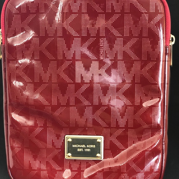Michael Kors Red Vinyl Tablet Case